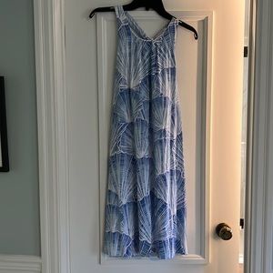 Tori Richard summer dress, shell pattern, sz L